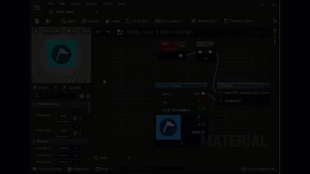 Add a Panner node and adjust the Speed values to change the direction of the pan effect.