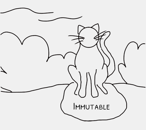 The cliff overlooking the beach is immutable