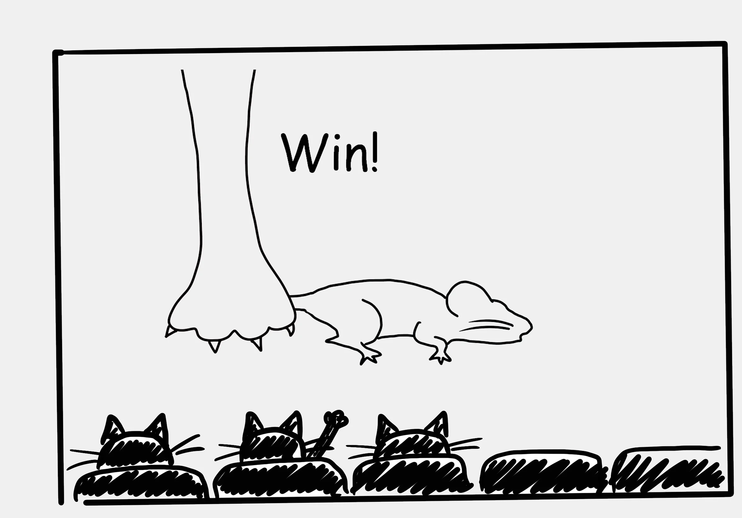 Cats watch a movie together