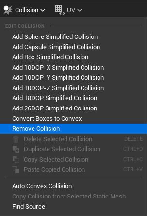 remove collision