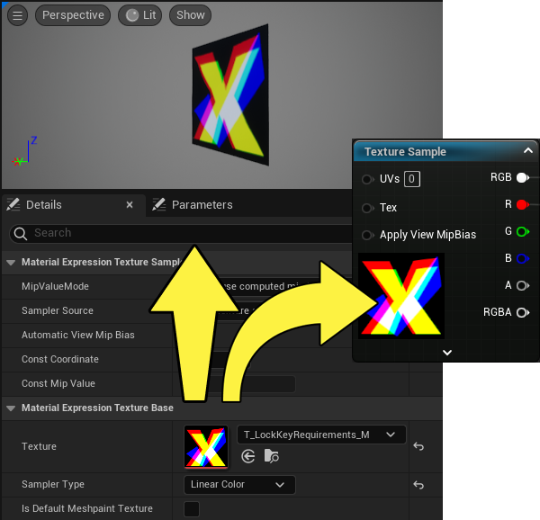 Add a badge texture sample to the node.