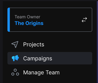 From the main menu, click on Campaigns to go to the Campaigns page.