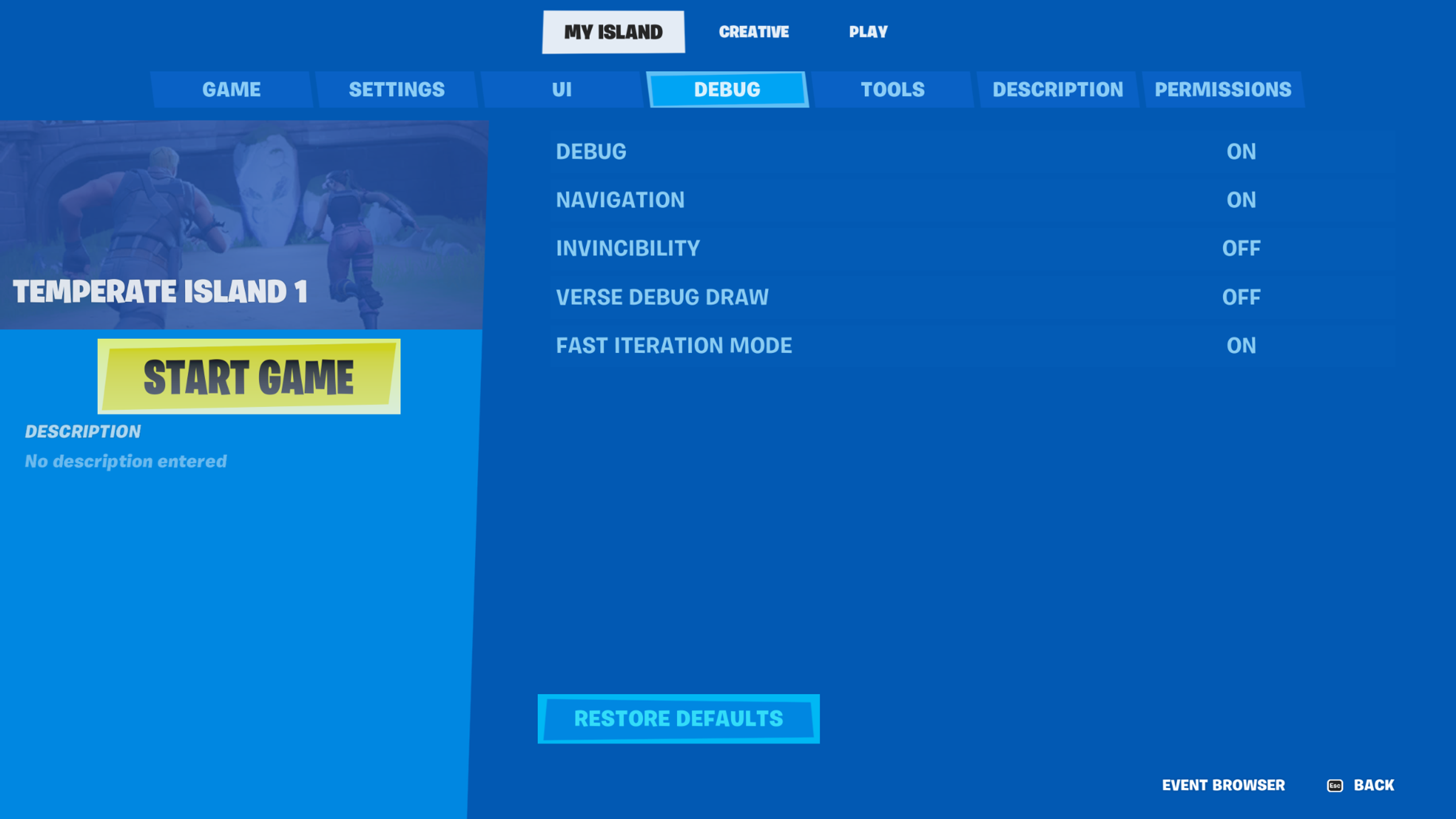 Enable Navigation Mesh in Creative Mode