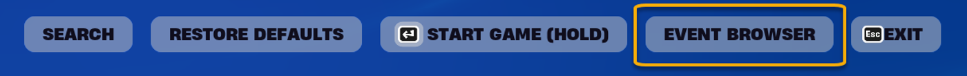 Event Browser button at bottom of screen.