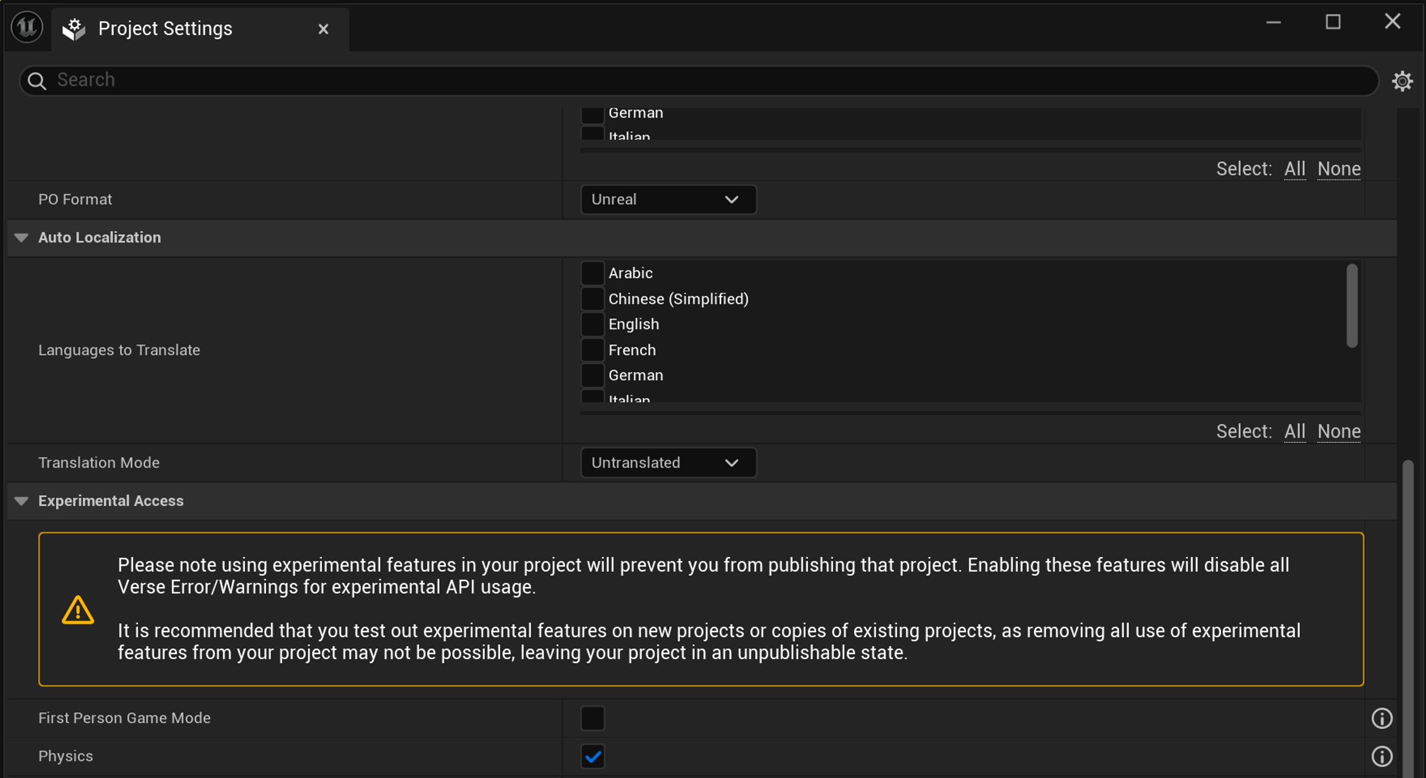 Enable Physics in Experimental Access
