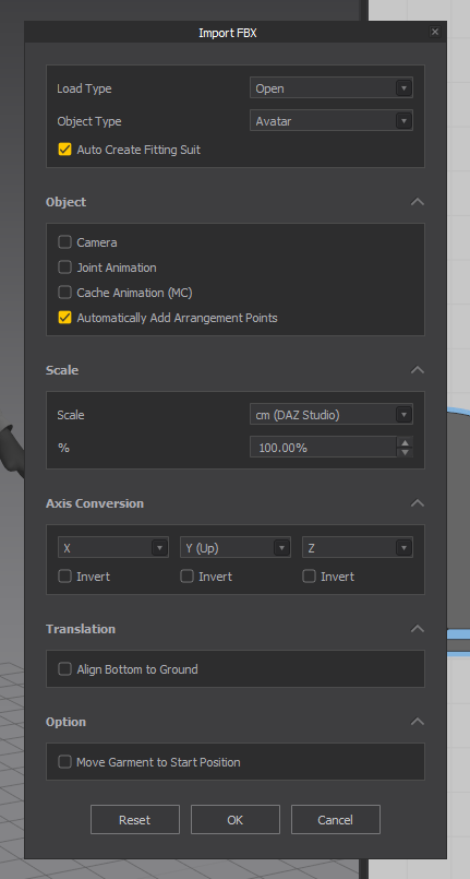 Import Settings