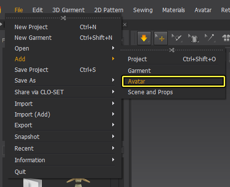 Importing Avatar
