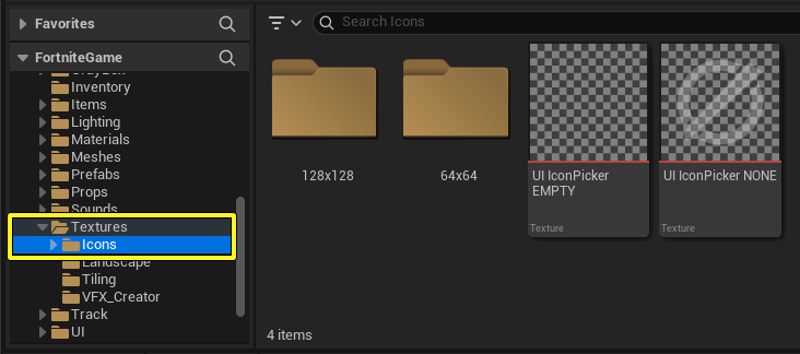 Find the icons under the Fortnite folders Textures > Icons.