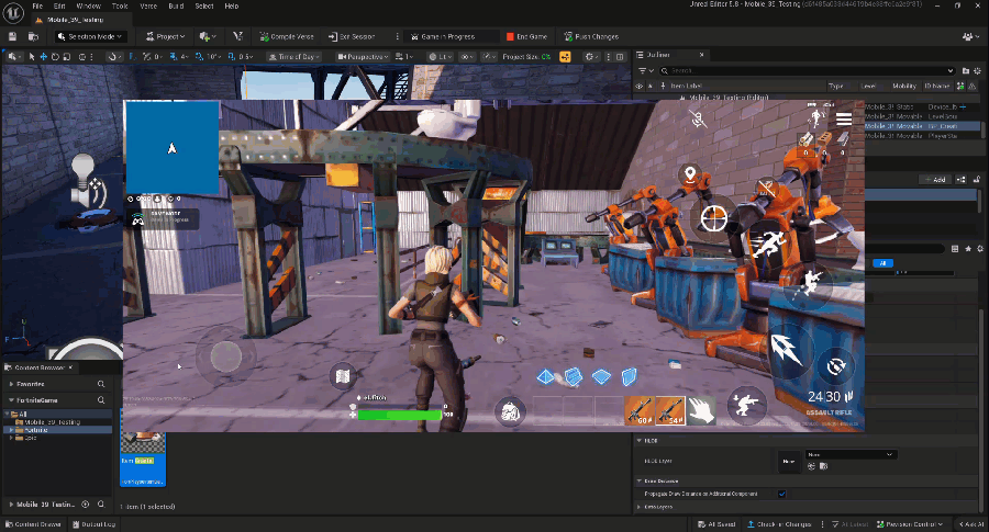 Click and drag the mouse to simulate touch directional input.