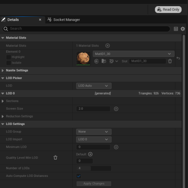 Read-Only Asset Editors