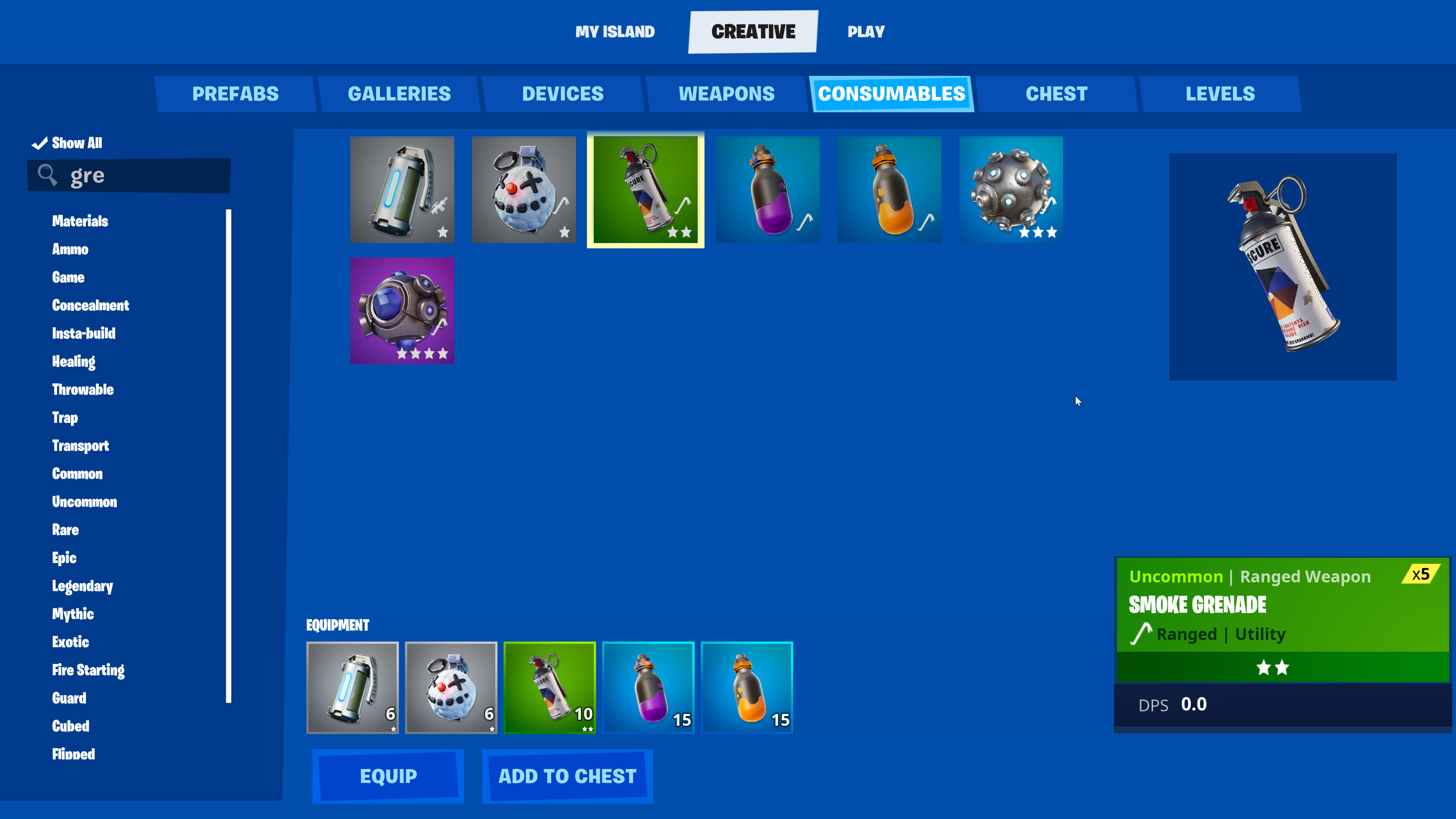 Finding Grenade Consumables