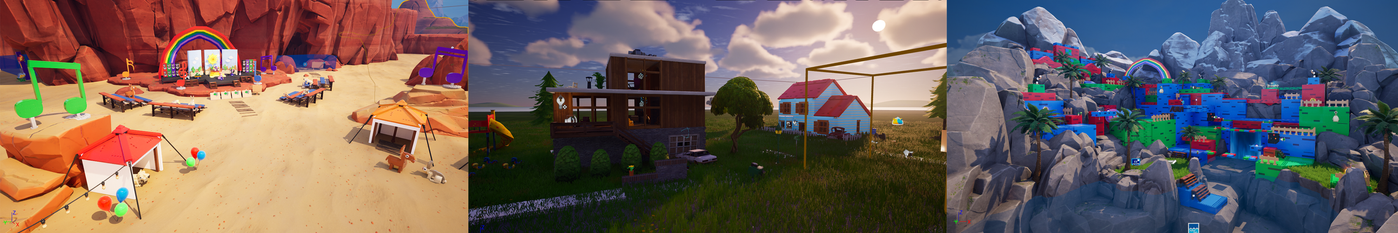 images of the three template islands