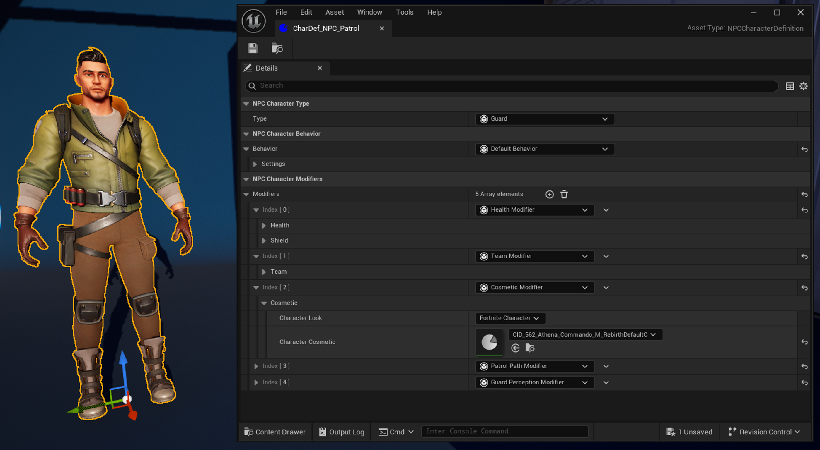 NPC Character Definition in UEFN