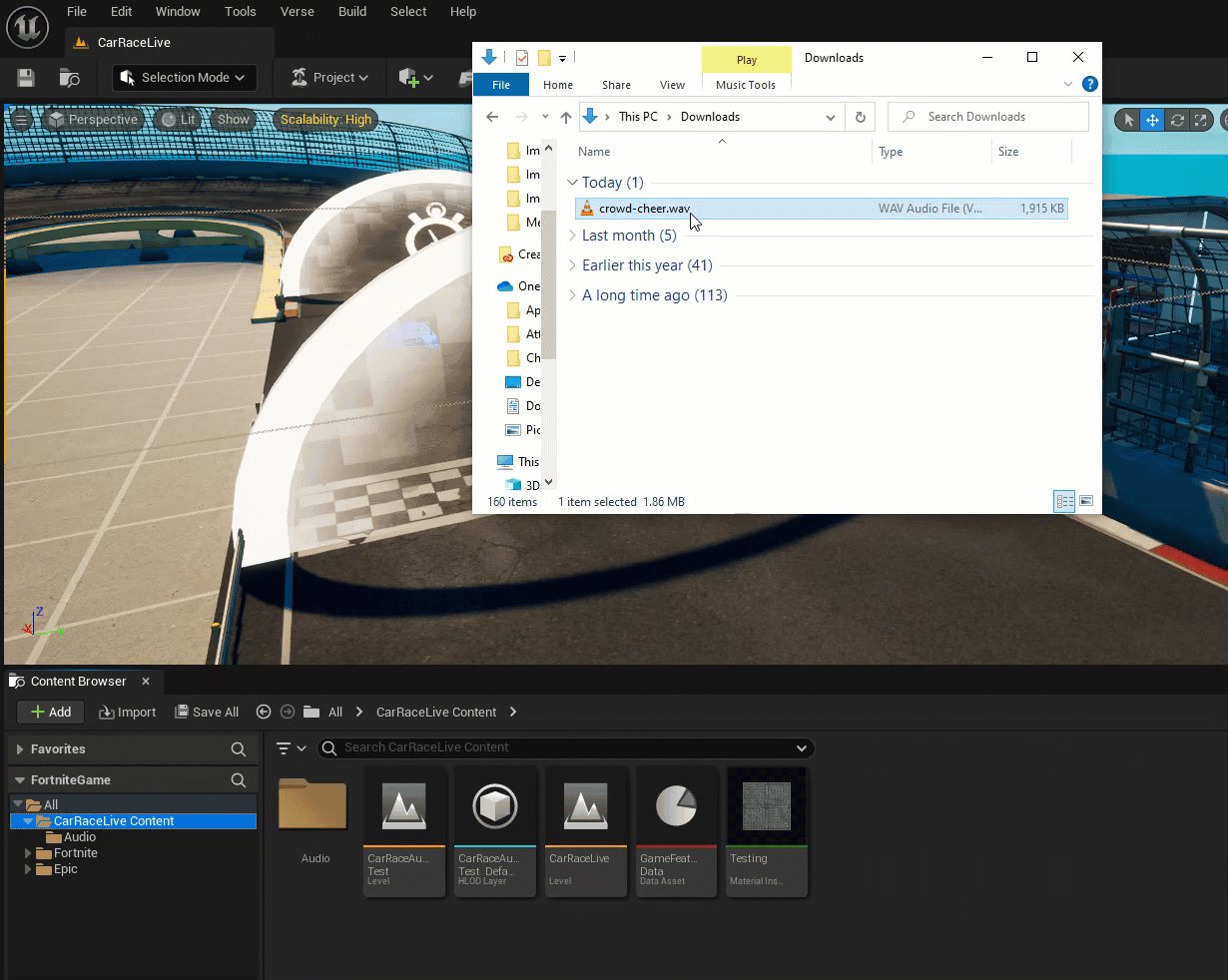 drag and drop audio