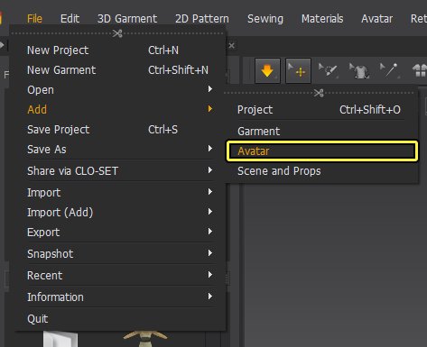 Importing Avatar