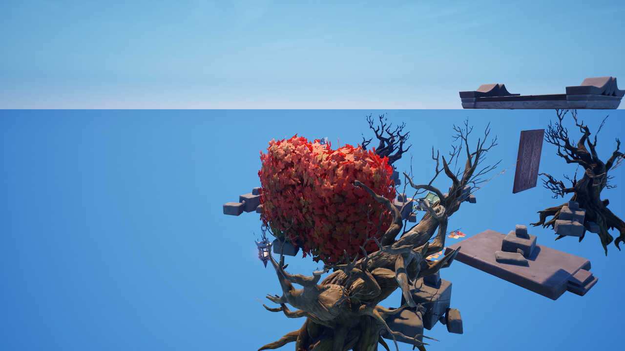 A cozy farm scene with a small Sidekick companion beside the player spawn