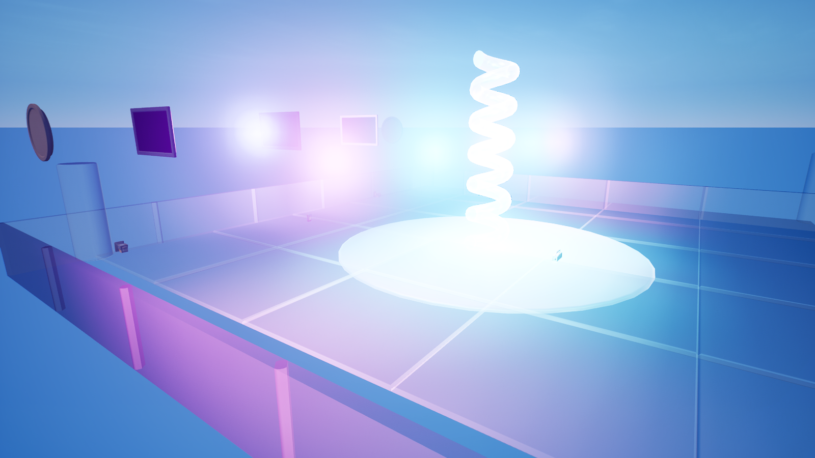 The dance floor under the lights, with the Radio Device driving the set