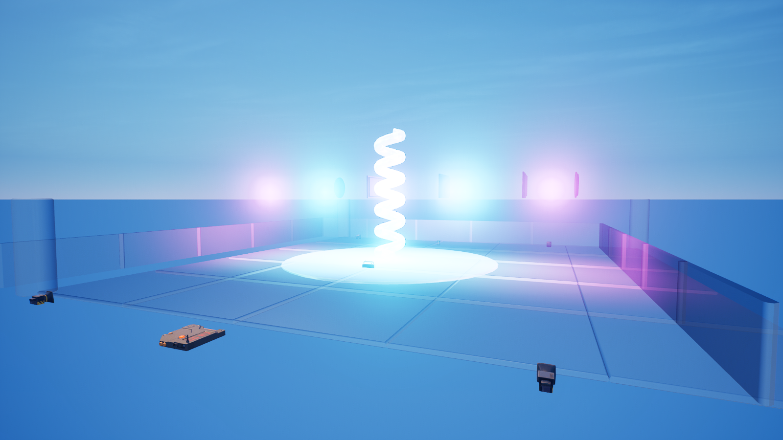 The club entrance pad — a Trigger Device wired to a stinger Audio Player