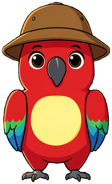Your island guide, a friendly macaw
